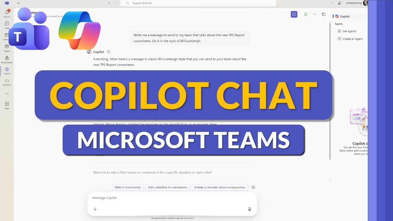 Learn Copilot Chat for MS Teams : From File Analysis to Loop Pages, Custom Styles & Agents