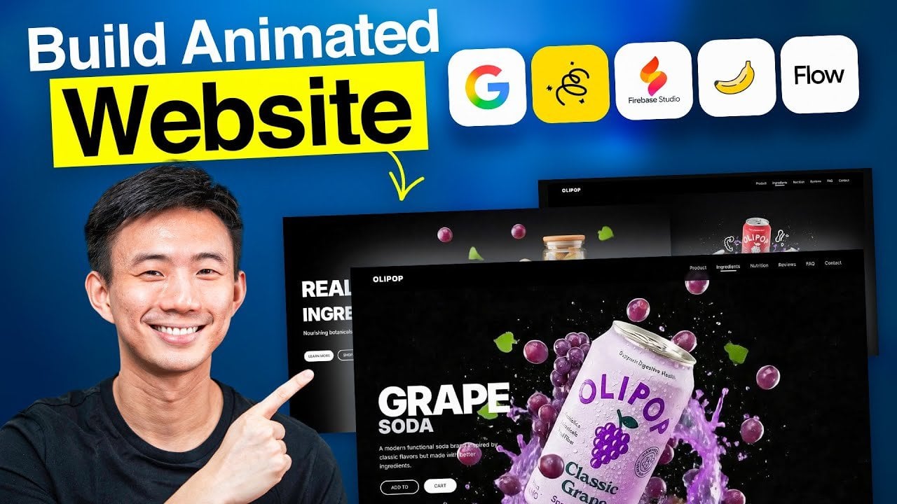 Using Gemini 3 AI Easily Create Fully Animated Websites