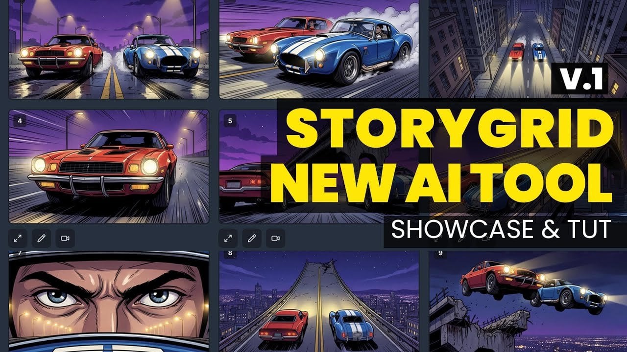 New Story Grid AI Tool : Produce Cohesive AI Visuals with Reusable Scenes